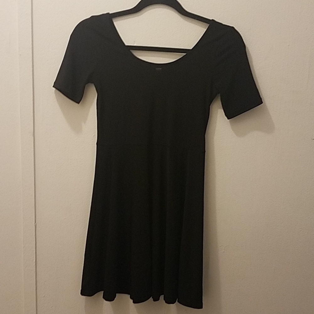 LBD black skater dress